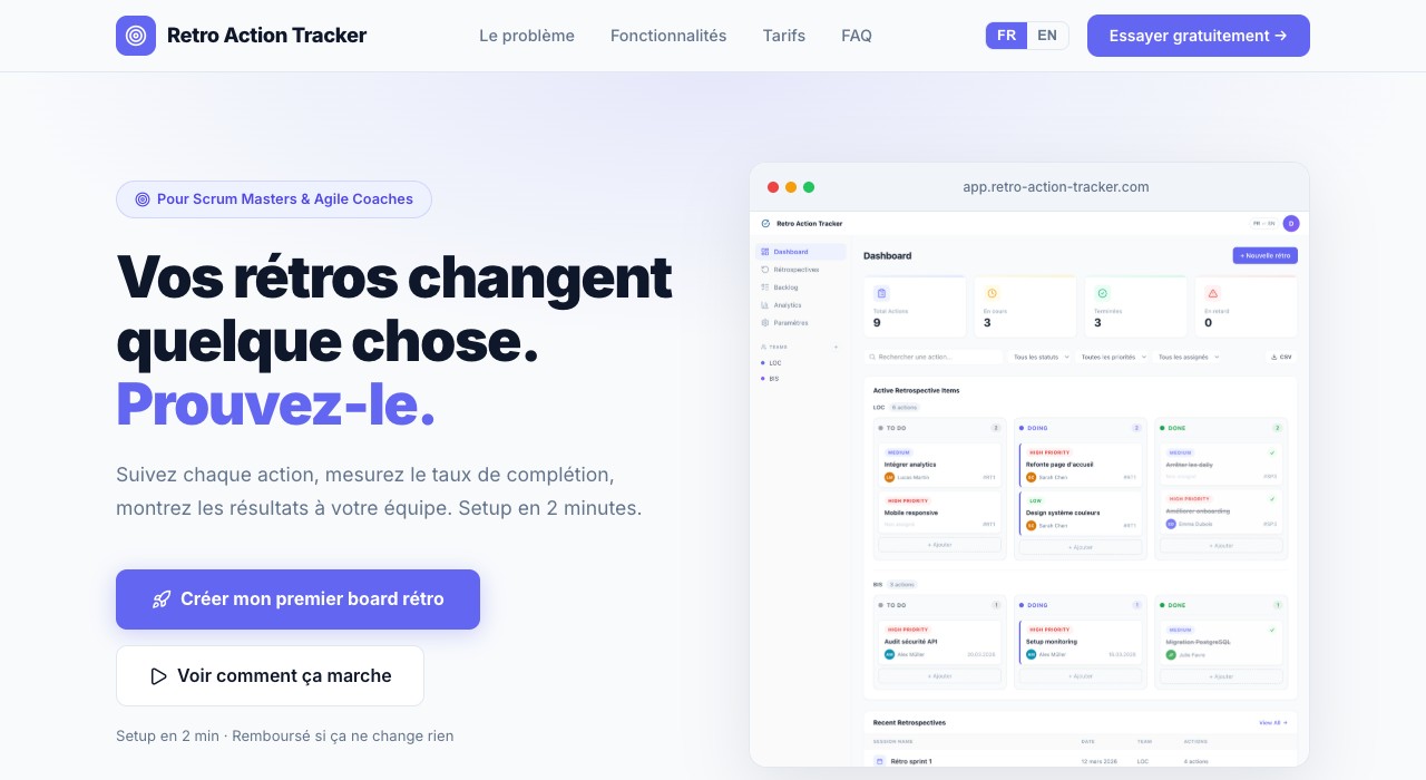 Retro Action Tracker